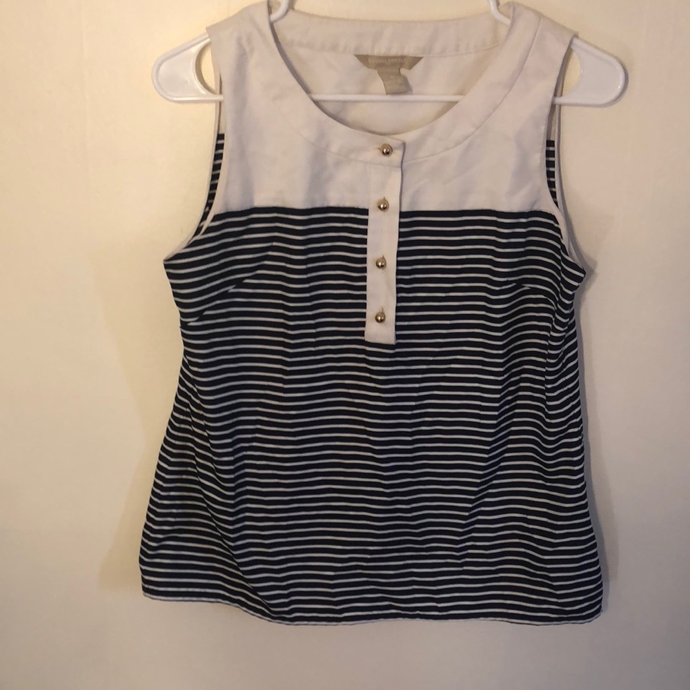 Blue and white tank top
